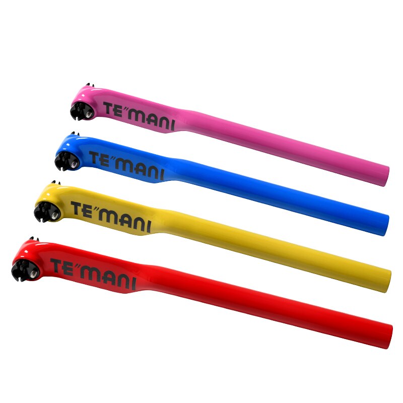 Newest color paint TEMANI Mountain Road bike full carbon fibre bicycle seatpost carbon seatpost MTB 5 20 degrees
