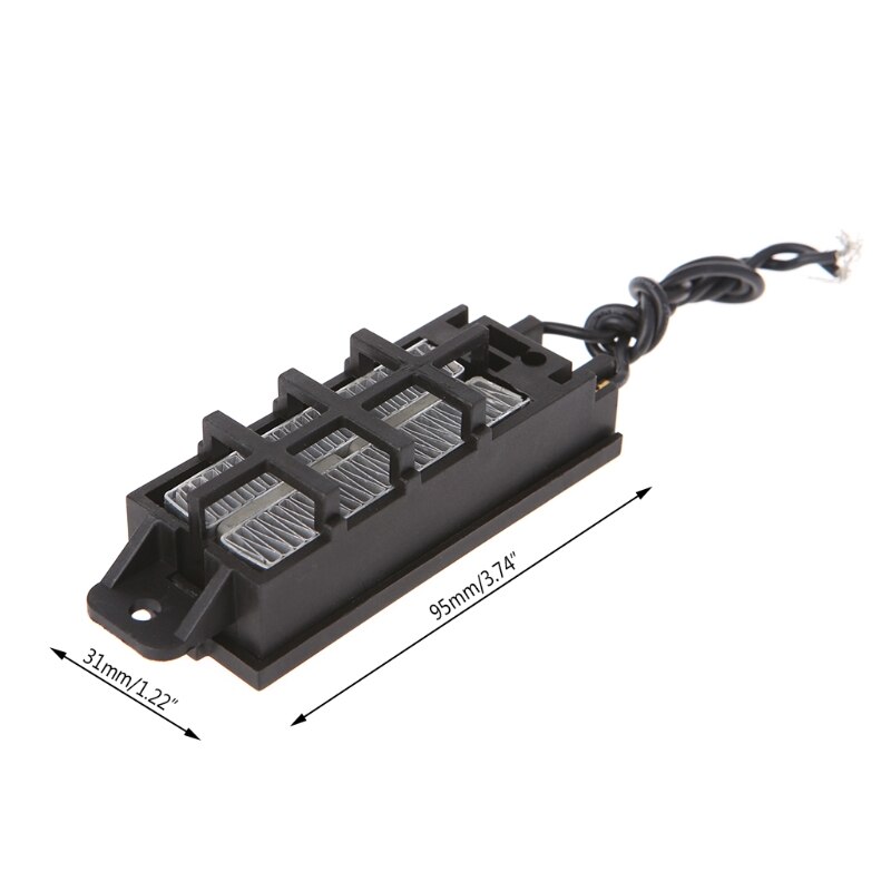 Calentador de aire termostático eléctrico de cerámica, elemento de calefacción PTC, aislado, 50W, 12V, de