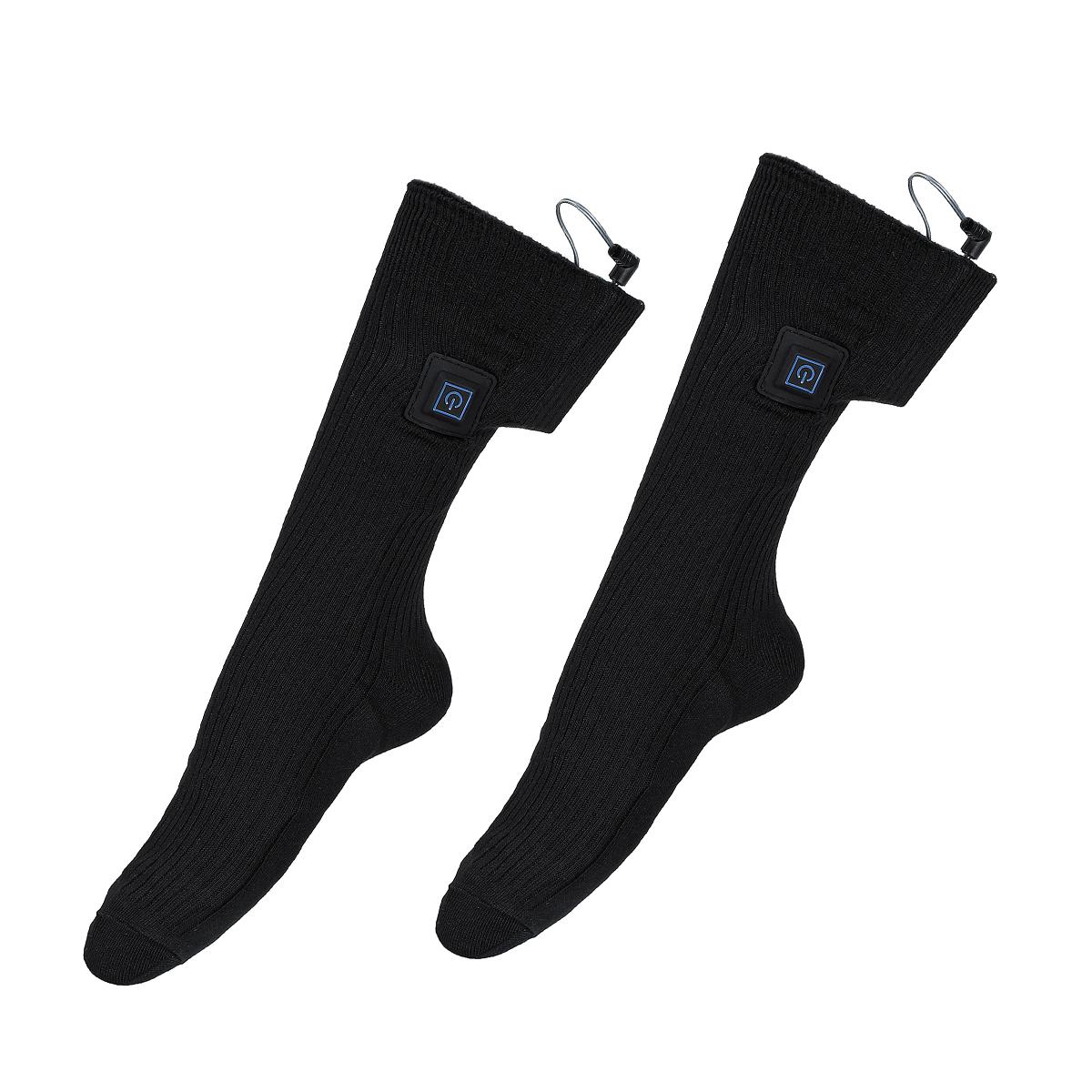 Chaussettes chauffantes électriques ski chaussettes chauffantes pour hommes femmes hiver réchauffement cyclisme randonnée Snowboard chaussettes batterie Rechargeable: Adjustable Temperatu