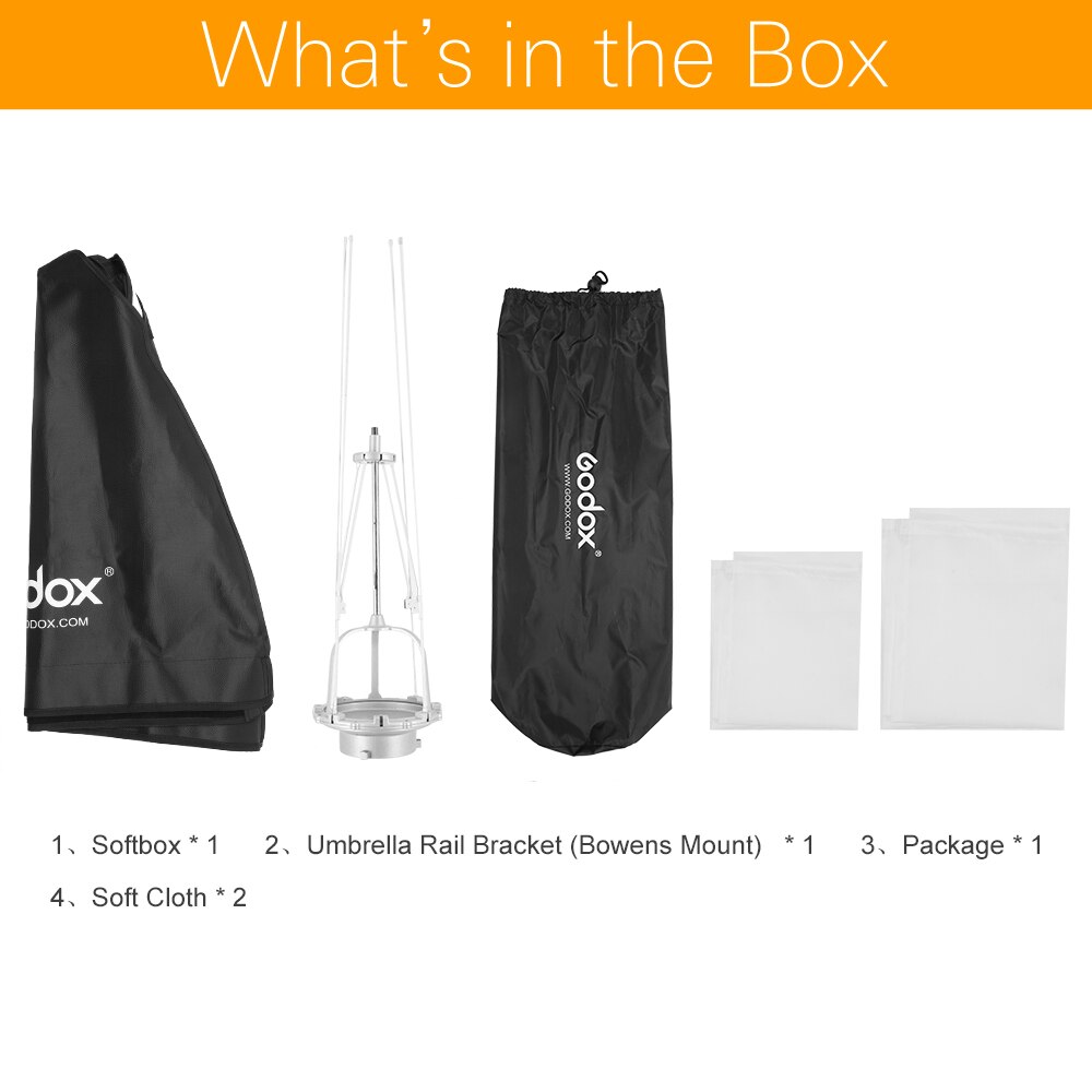 Godox SB-UE Softbox, 80 cm tragbar achteckig Softbox mit Bowens-Halterung für Blitzgerät