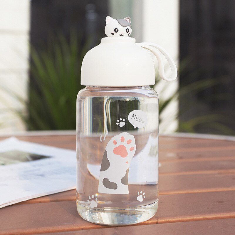 Bouteille d'eau en verre pour enfant/fille, 300ml, tasse à jus, tasse à lait, anti-fuite, en plein air, Sport, dessin animé, mignon: 1