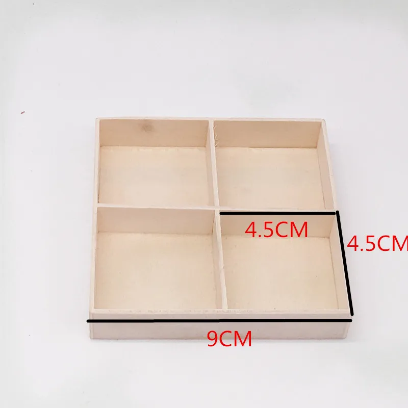 Wooden Drawer Organizer Desk Organizer Divided Storage Box Display Tray for Small Items Miniature Plant Jewelry Craft Stationary: A