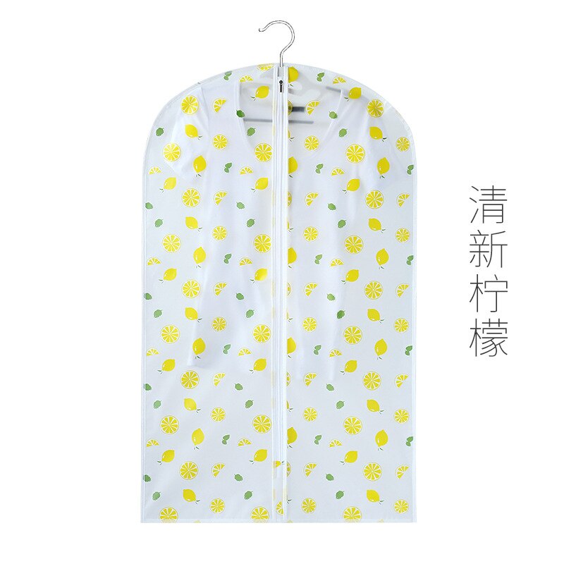 Garment Cover Bag, Translucent PEVA Clothes Covers Dustproof Organizer Storage Protector Eco-Friendly Material Suit Covers: Orange / XL 60X130cm