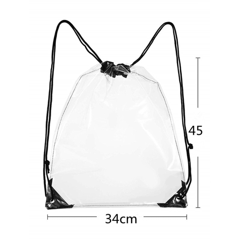 Transparent Kordelzug Rucksack Obst lagerung Tote Sporttasche Sport Pack 45x34cm Unisex Große Kapazität Leichte Strand Rucksack