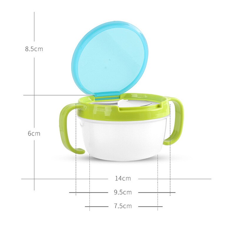 1Pcs Baby Snack Kom Kinderen Voedsel Opslag Plaat Anti Overloop Baby Effen Voeden Plaat Servies