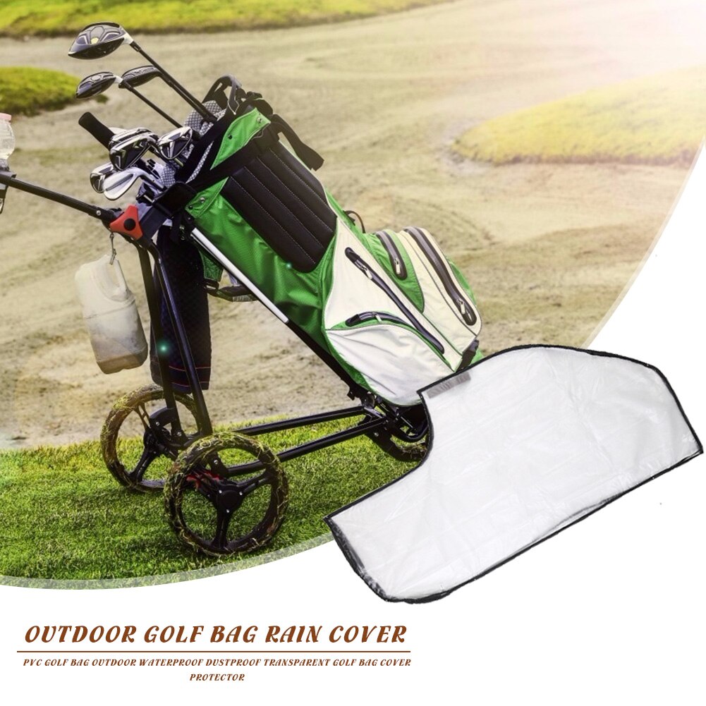 Golf Bag Cover PVC Waterproof Dustproof Outdoor Rainproof Transparent Golf Club Ball Bag Rain Cover Protector Supplies