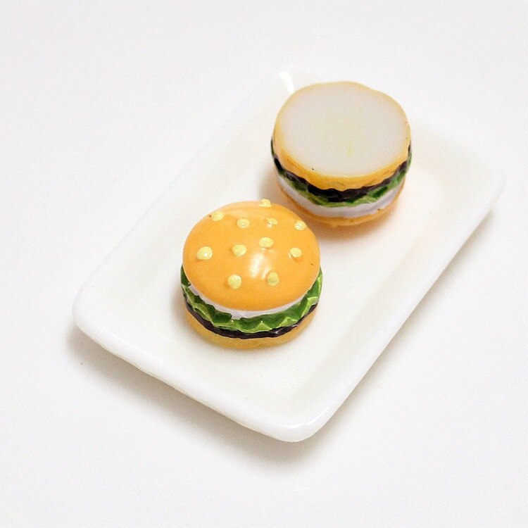 10 stücke Mini Hamburger Füllstoff Für Klar Flauschigen Schlamm Kasten Beliebten Spielzeug freundlicher Lizun Schleim DIY Bausatz Zubehör freundlicher Modellierung Tonne