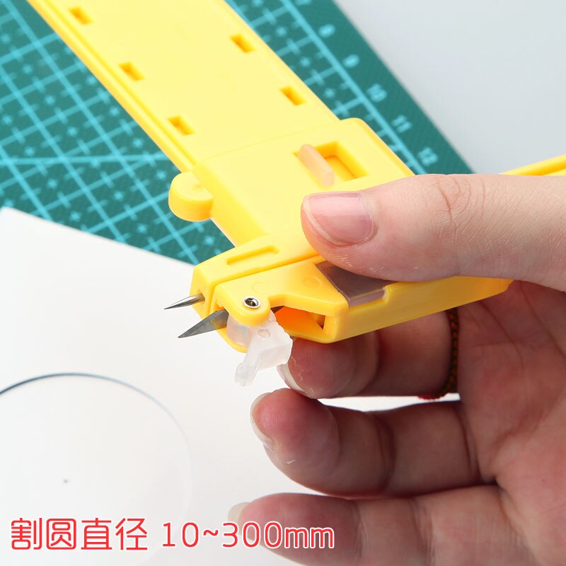 1 unids/lote, cúter circular ajustable con brújula, diámetro 1cm-30cm, cuchillas para herramientas artesanales de papel y cuero para cortar papel de goma
