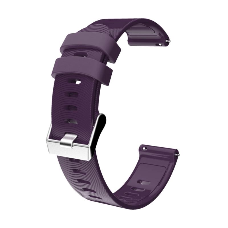 Vervanging Watch Band Sport Siliconen Armband Strap Band Voor Garmin Vivoactive 3 / Forerunner 245 Smart Horlogeband Accessoires: dark purple