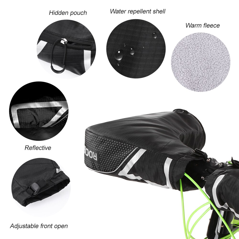 ROCKBROS Fiets Stuur Wanten Winter Warm Fiets Handvat Bar Cover MTB Racefiets Bar Wanten Handschoenen Vet Fiets Bar Cover