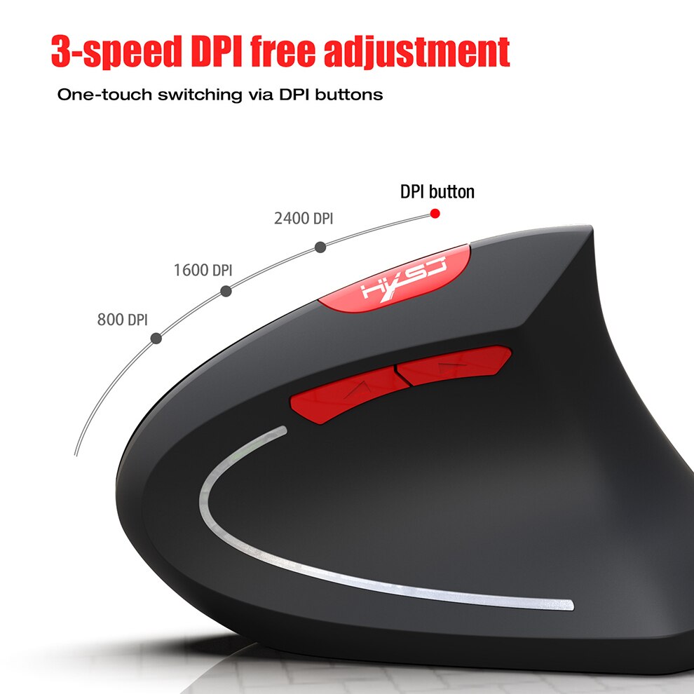 SeenDa Ergonomic Vertical Wireless Mouse Bluetooth Optical Mice for Laptop Notebook Computer Gaming Mouse 2400DPI Adjustable