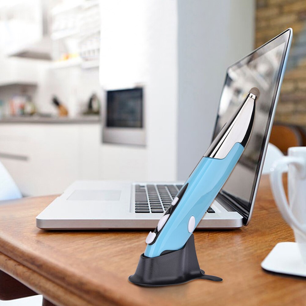 PR-06 3 in 1 Stylus Pen RF 2.4GHz Wireless Mouse Pen Presenter PPT Clicker Vertical Pen Shape Computer Stylus Battery Mouse