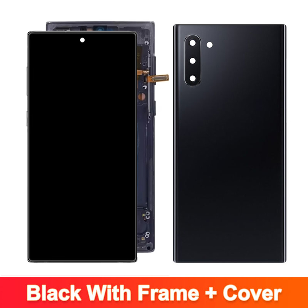 100%  testskærme til samsung note 10 med ramme lcd-skærm 6.15 " note 10 sm-n970f n970a n970f/ ds  n970n lcd tft-skærmdele