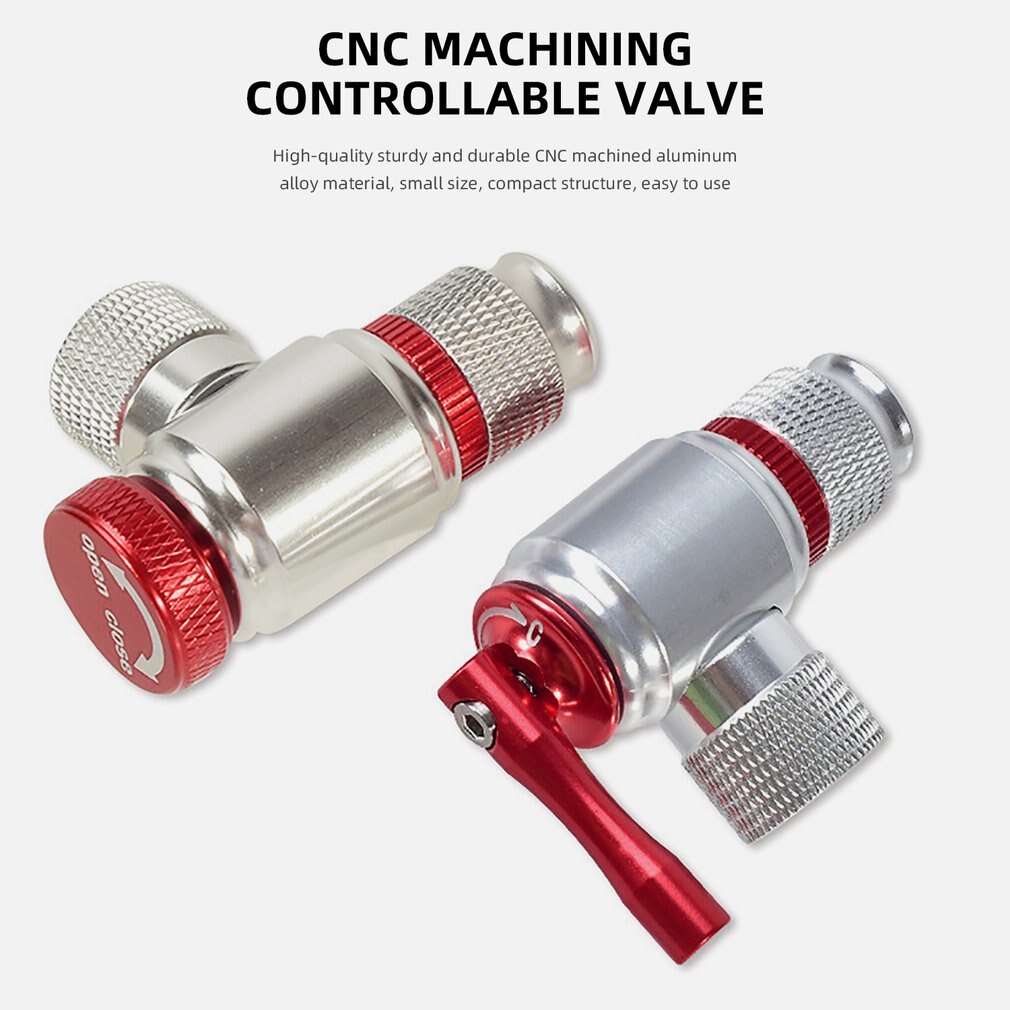 CO2 Pump For Bicycle Schrader Presta Adapter Bike Inflator Aluminum Tire Tube Mini size MTB Pumps CO2 Cartridge