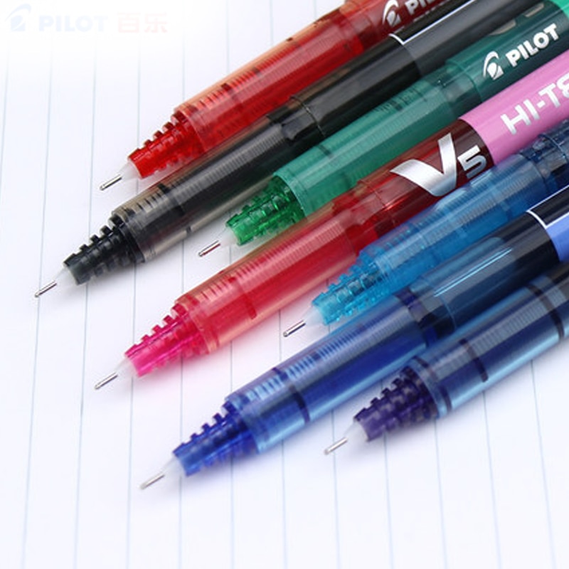 7 pcs/lot Japan Pilot V5 Liquid Ink Pen 0.5mm 7 Colors to Choose BX-V5 standard pen office and school stationery stylo