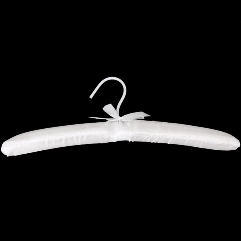 9.8 Inch Children Satin Padded Hangers,Silk Hangers for Wedding Dress Clothes,Coats,Suits,Blouse (White Color,10 Pack)