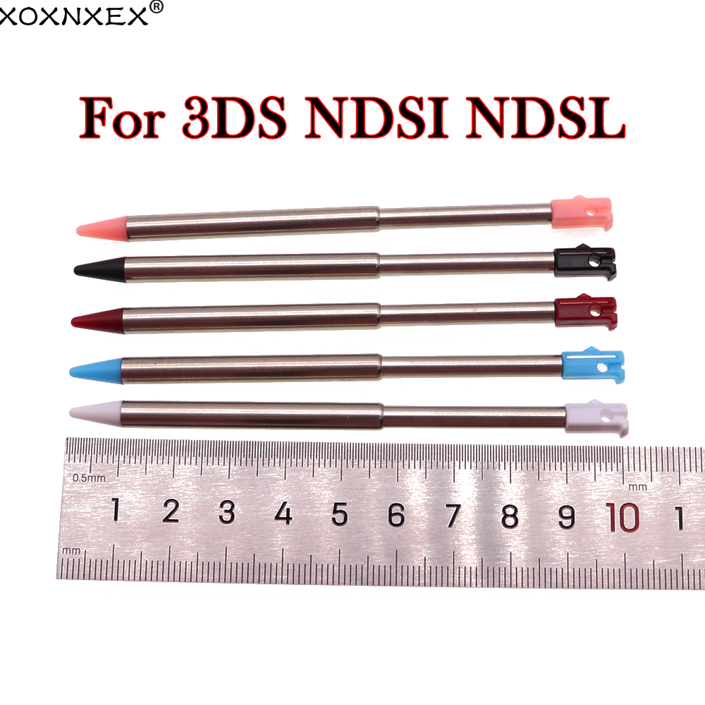5pcs Retractable Metal Touch Screen Stylus Pen Set For Nintend 3DS For Nintend NDSi NDSL Gaming Accessory