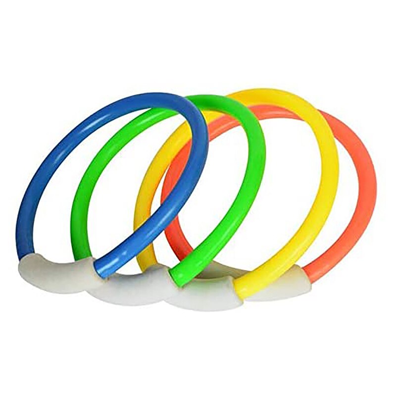 Diving Rings Swimming Pool Toy Rings 4 Pack Toys For Kids Plastic Diving Ring Colorful Sinking Pool Rings Dive Training