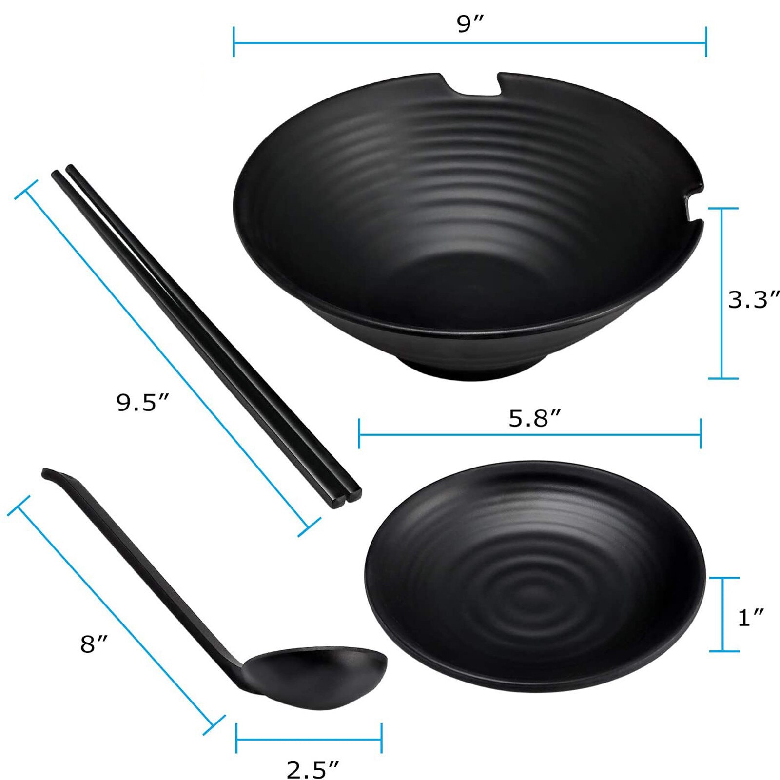 2sets Of Ramen Bowl Chopsticks Sppons For Noodles Bowl Set Japanese Ramen Bowls And Spoons Set Tableware Japanese Style