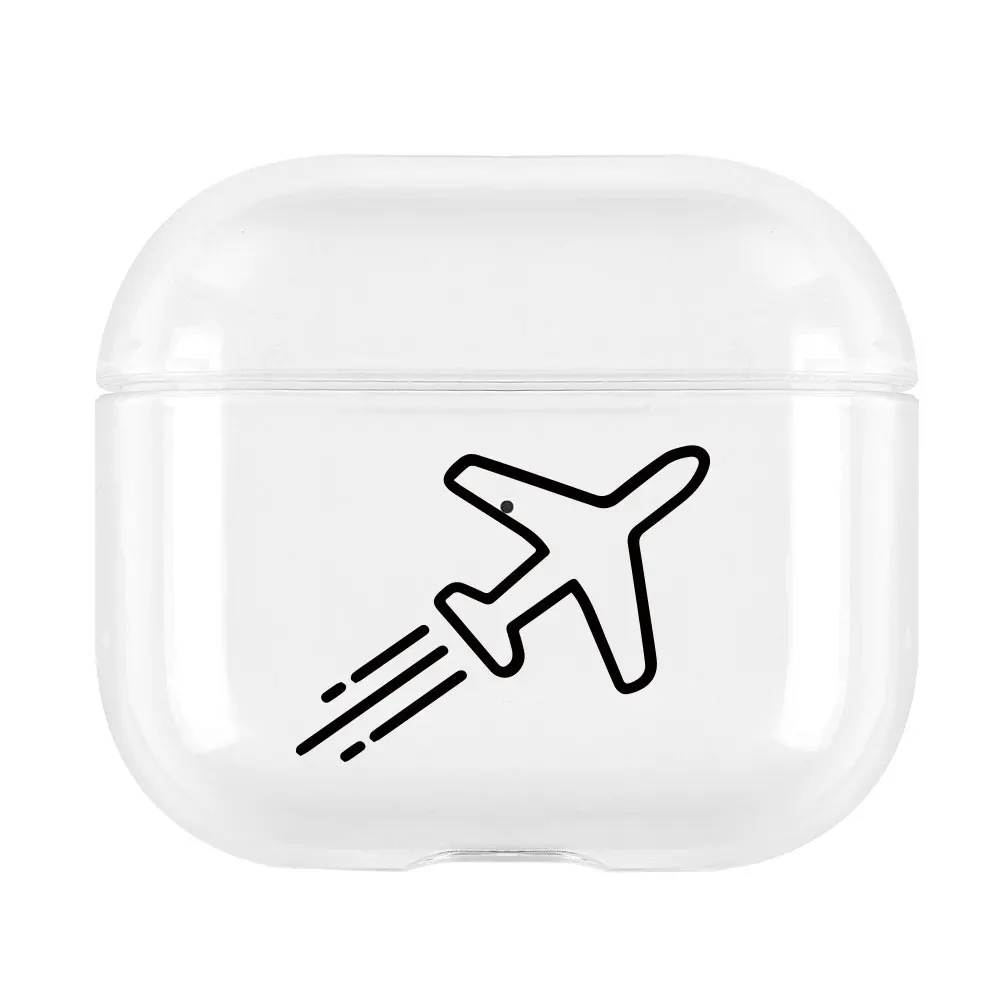 Bonito mapa de viagem do mundo caso de fones de ouvido para apple airpods 4 4th 3rd 3 2 2nd 1 escudo airpods pro macio transparente fone de ouvido capa: XS / CORAL