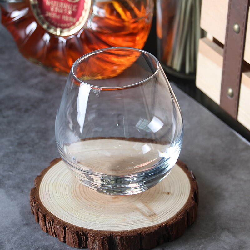 Spherical Shape Whiskey Tumbler Glass Brandy Snifters Shaky Chateau Whisky Cognac Cup Bar Sphere Ball Roly-poly Wine Glasses