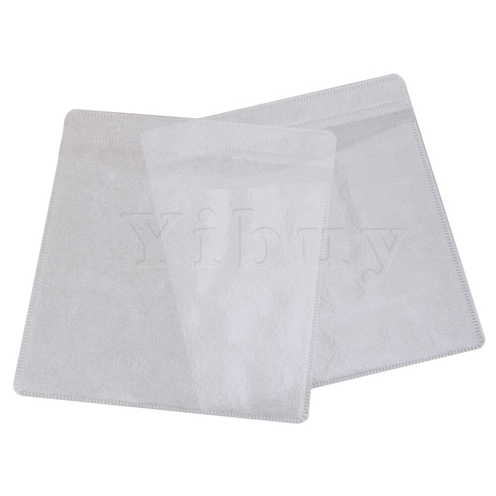 Yibuy14x13cm White Plastic OPP Double-sided CD DVD Holder Sleeves Set of 500