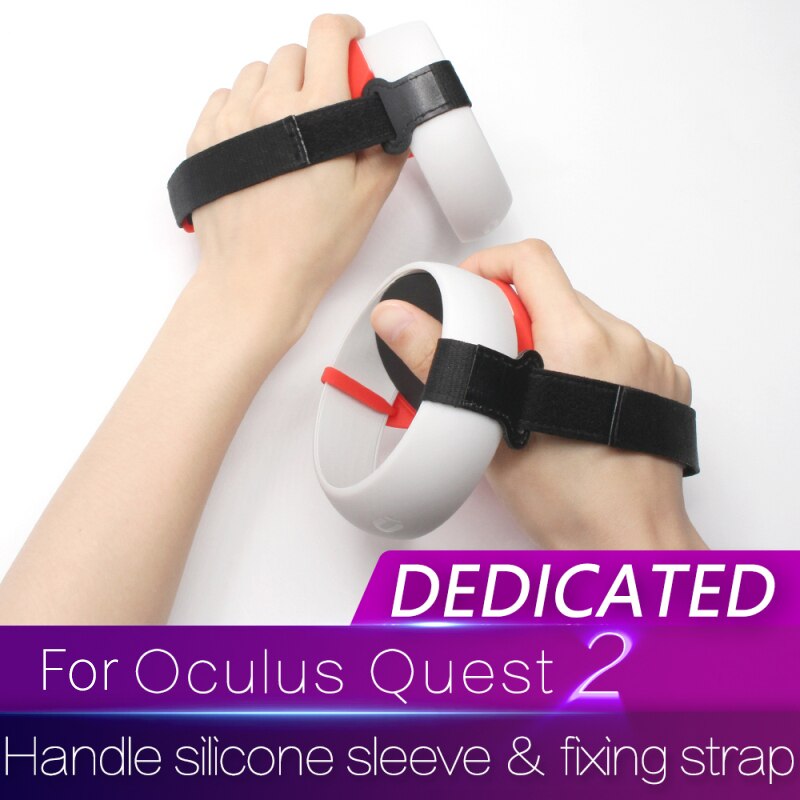 Protection Strap For Oculus Quest 2 VR Accessories Protective Sleeve Controller Silicone Cover For Oculus Quest 2 Adjustable