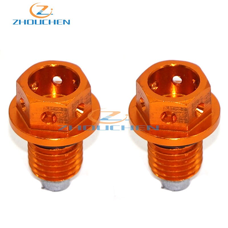 2x Oil Magnetic Drain Bolt Plug For Chinese 50cc 90cc 110cc 125cc 140 150 160 cc Lifan YX Zongshen Loncin Engine Pit Dirt Bike