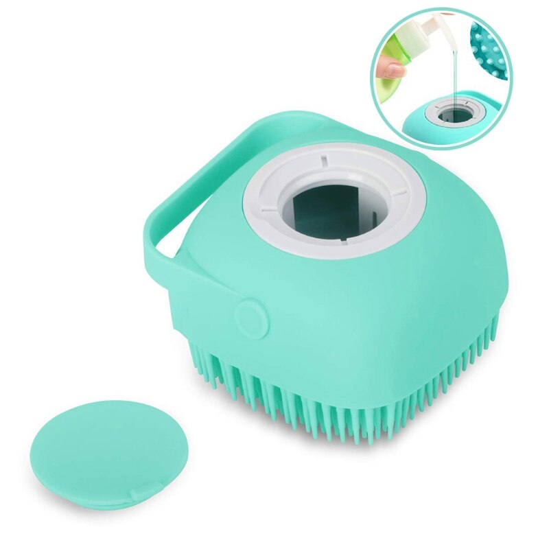 Silikon kroppsborste duschskrubber med duschgel dispenserfunktion mjuk badmassage exfolierande rengöring för kvinnor män