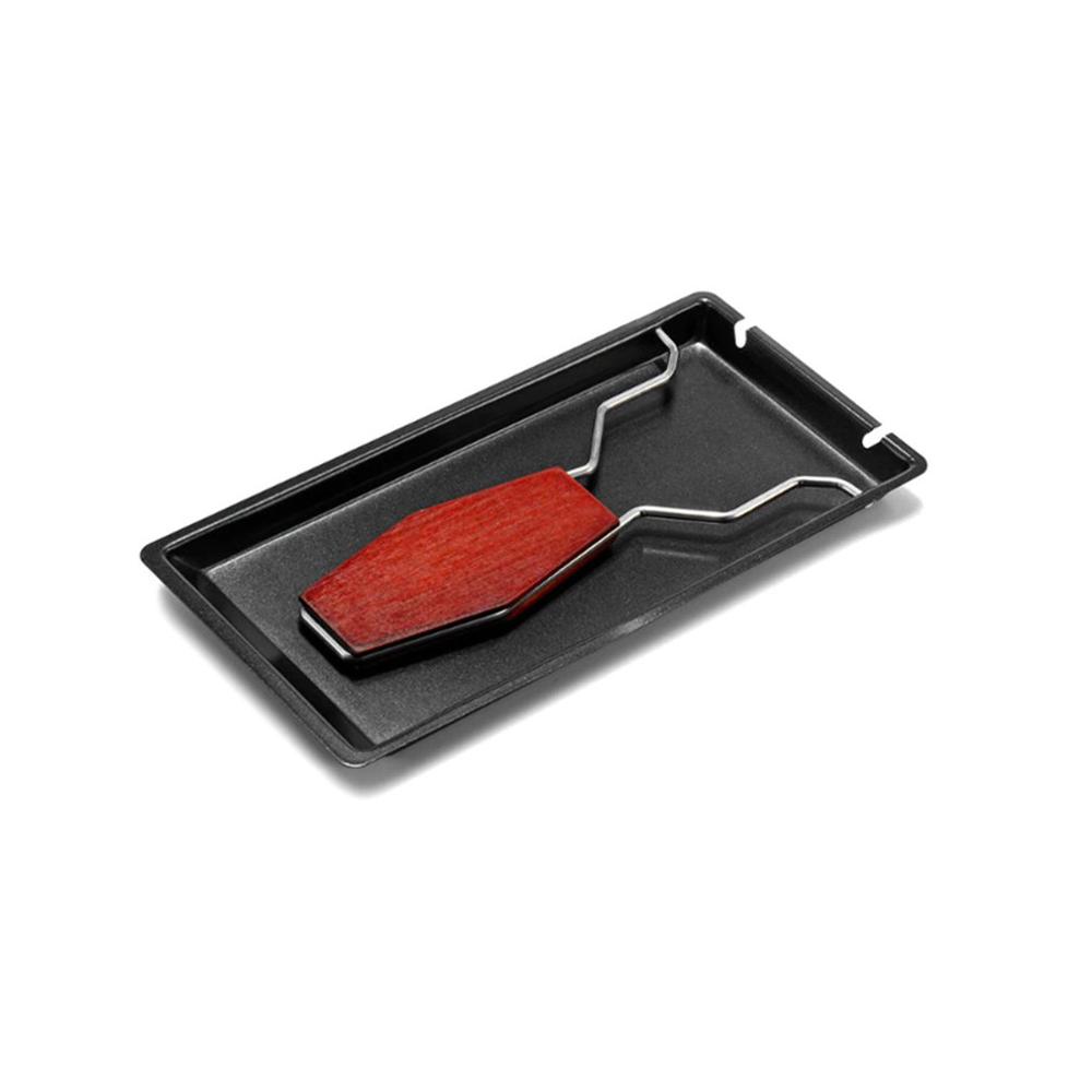 Mini Parrilla portátil para queso Raclette, bandeja antiadherente para mantequilla y queso, bandeja de hornear duradera para el hogar, horno de queso, herramienta para hornear en la cocina: Wooden handle