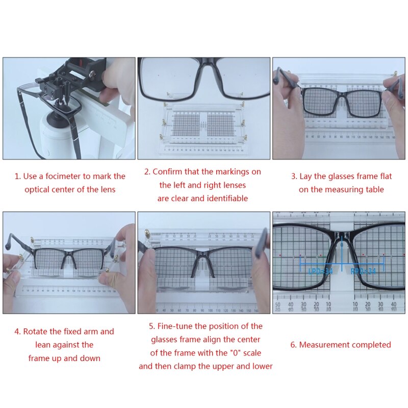 Gafas de único, instrumento de medición paralelo, ABS, regla de paralelismo, prueba de equilibrio de distancia/altura
