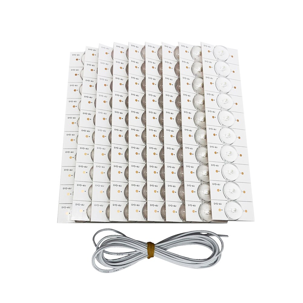 20 Stück SMD-Lampenperlen Mit Linie – 3V, Fiberglasplatte, Für TV-Reparatur, Zubehör