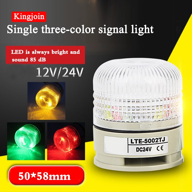 Kleine Geïntegreerde Drie-Kleur Lamp 24 V Geluid En Licht Alarm Led Waarschuwing Lamp 12 V