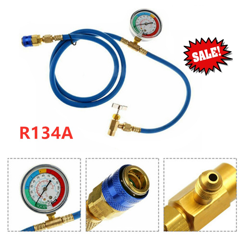 1Pcs Freon Vulslang R134A Koelmiddel Auto Airconditioning Koeling Slang Buis Met 55MPa Druk Meter A35