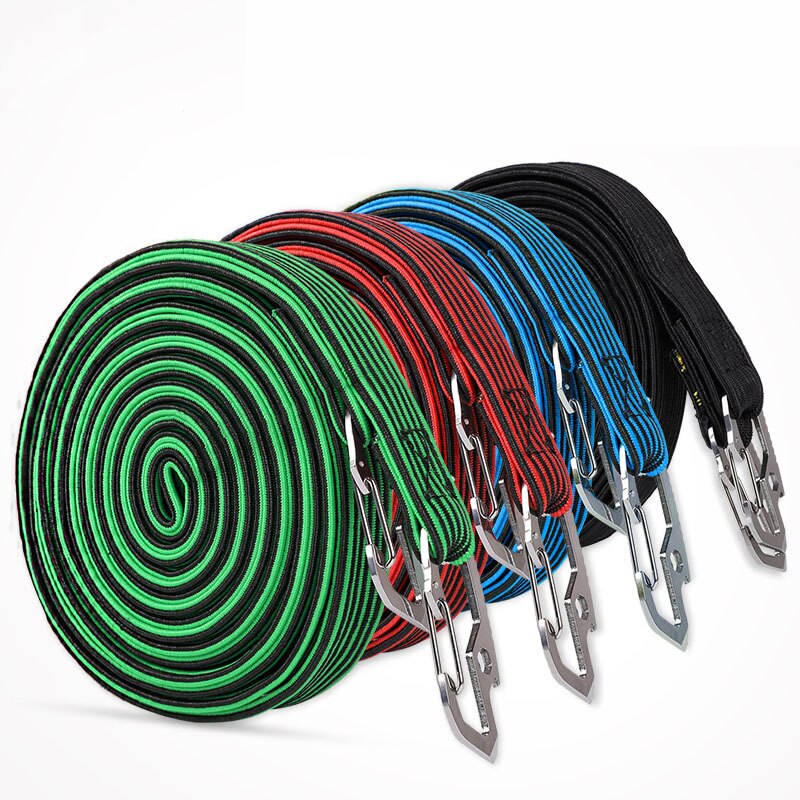 Corde de liaison de coffre de voiture électrique, crochet de moto, attache de cargaison avec une élasticité, ceinture de tension de panier de vélo