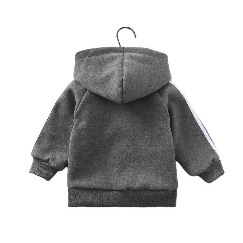 Zitrusfrüchte Herbst Winter Jungen Mädchen Baby Reißverschluss Jacke freundlicher Mit Kapuze Kaschmir Warme Dicke Baby zur Seite fahren Mantel 12-24M
