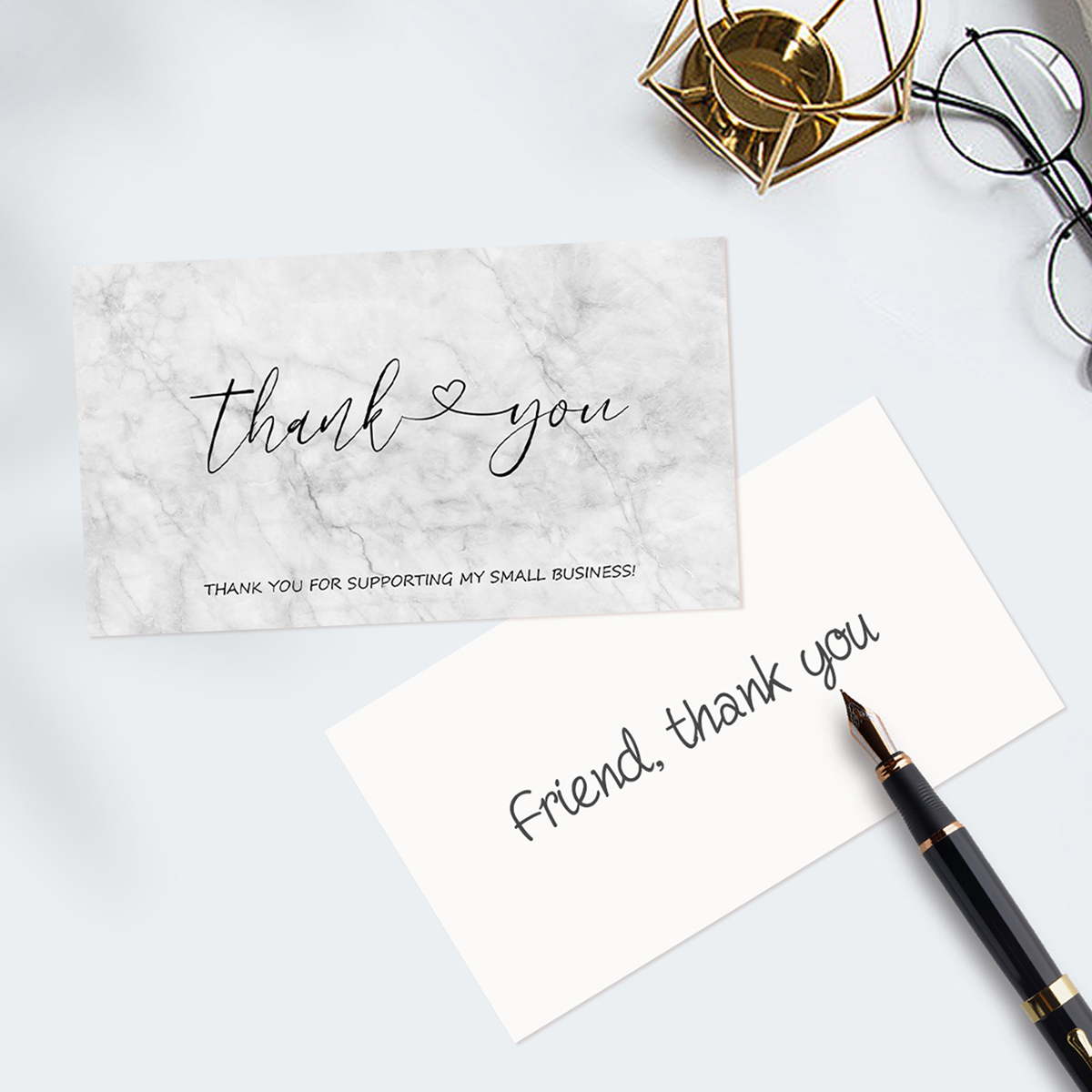 50pcs Thank You Card for Supporting My Small Business Cardstock Thank You Cards for Packaging Party Wedding Invitation Card