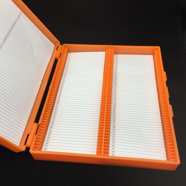 Lab Abs Plastic Microscoop Dispenser Slides Storeage Doos 100Pcs Pathologische Slides Opslag Houder Case