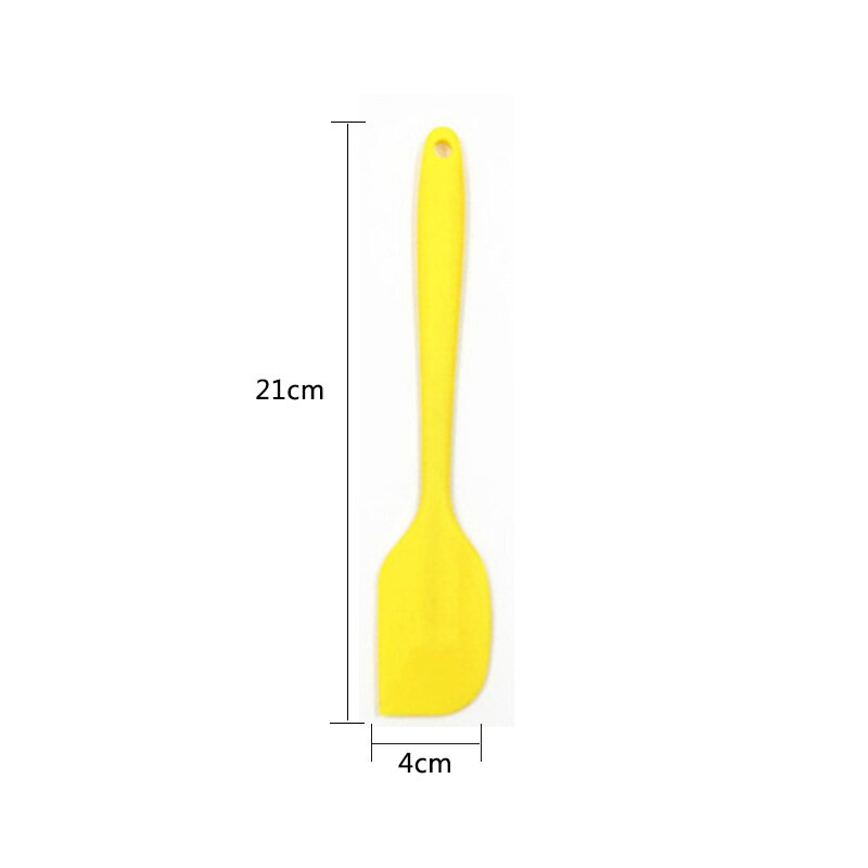 Multicolore alimentaire antiadhésif beurre cuisson Silicone spatule ensemble Cookie pâtisserie grattoir gâteau cuisson spatule Silicone spatule: small yellow