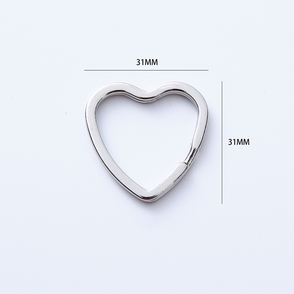 5/10/20/50 Uds llaveros de Metal llavero en forma de estrella de amor llaveros de anillo abierto para fabricación de joyería suministros para manualidades DIY: 3 # / Zinc envejecido