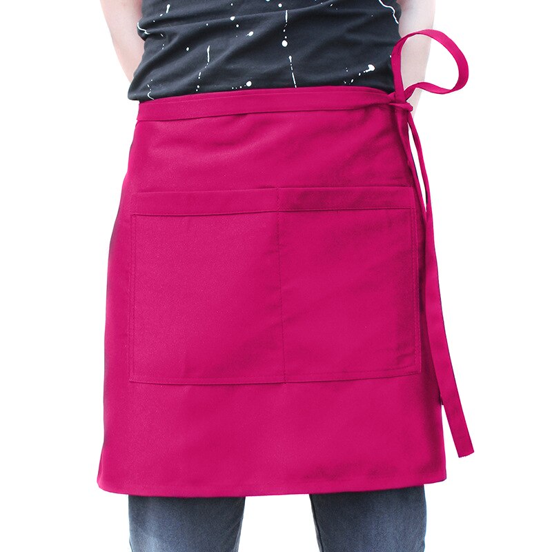 Delantal de cintura con bolsillo Catering camarero Bar hogar Mantener la ropa delantal limpio TT @ 88