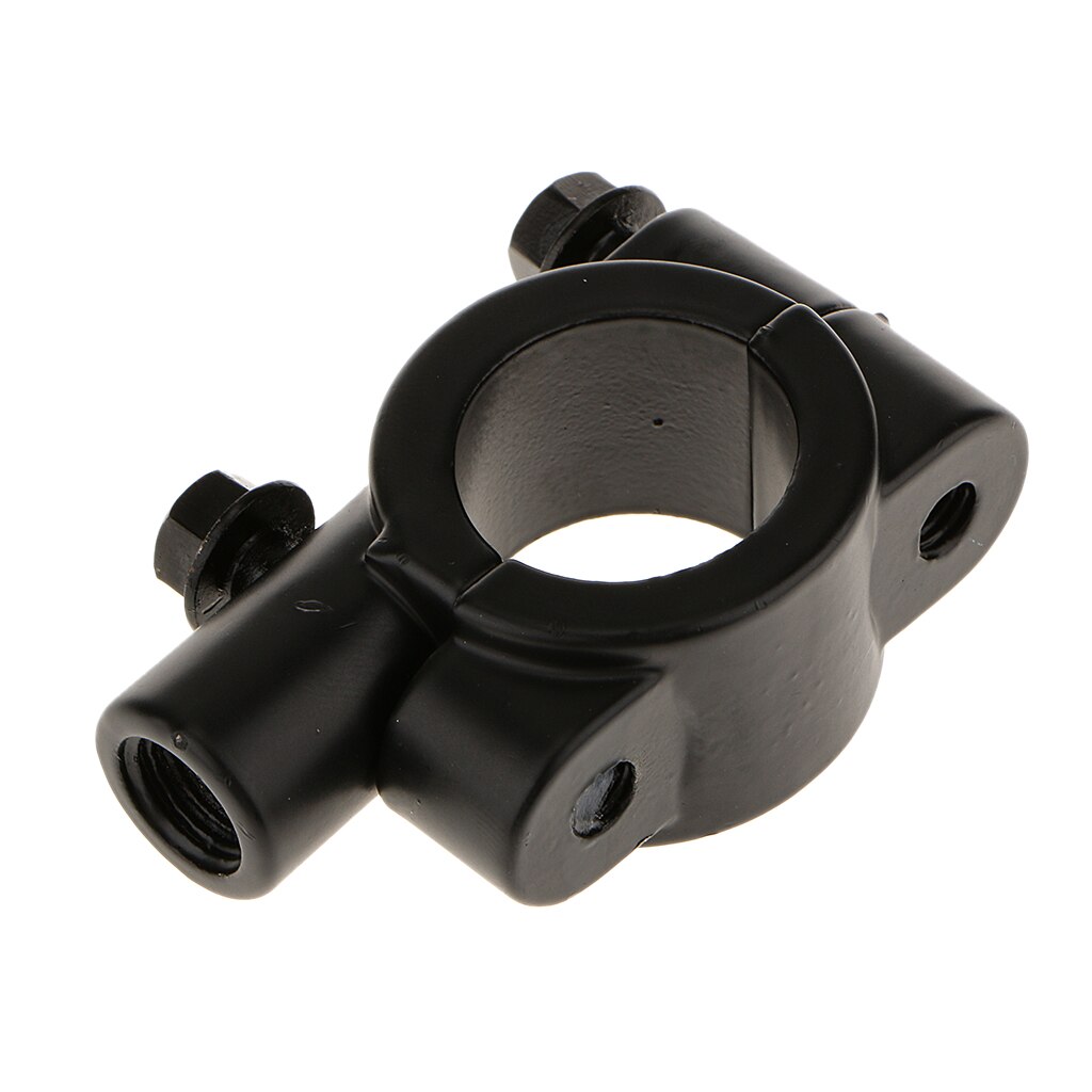 2x Motorcycle Motorbike 7/8'' Handlebar Mirror Mounting Clamp Bracket Black
