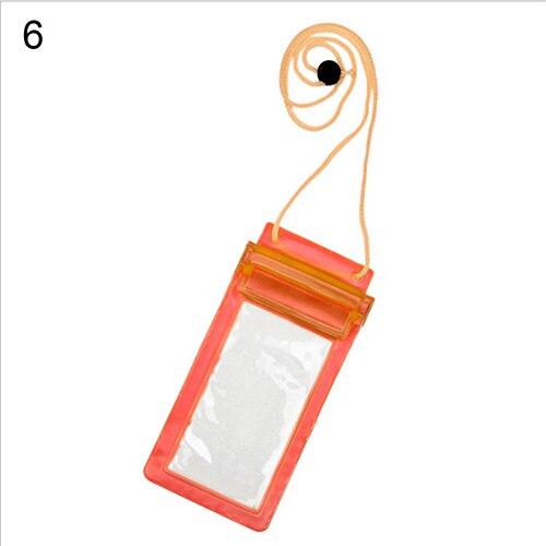 Funda impermeable para teléfono móvil iPhone 6 Plus, bolsa seca para natación, Camping, esquí, para verano: Naranja
