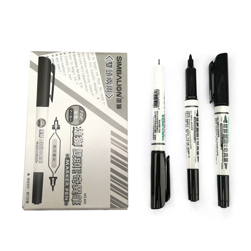 Lion Double Headed Oily Singular Pen Oily Line Drawing Pen Marker Pen Marking Pen Double Headed Line Drawing Pen Brush