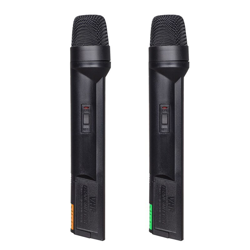 WM-03V VHF WIreless Microphone Systerm with 2 Handheld Mics Dual Channel Anti-interference for Church, Wedding, Meeting