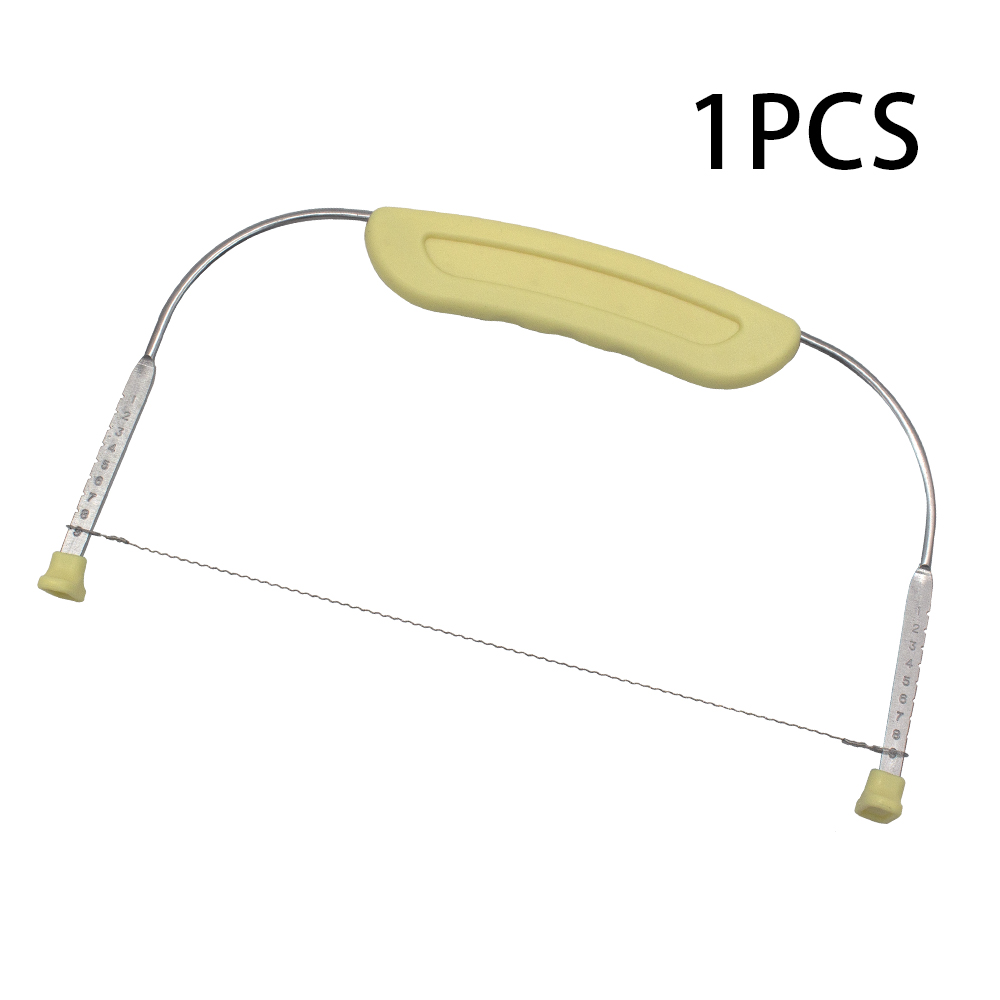 Adjustable Stainless Steel Cake Slicer Kitchen Accessories Single Line Cake Layerer Bakeware Bread Slicer Pastry Cutting Tools: Yellow