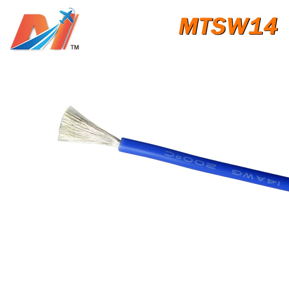 Maytech Clearance (1meter) power silicon wire AWG14 BLUE COLOR