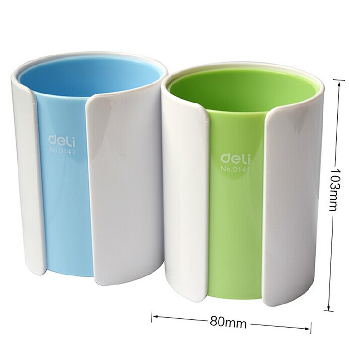 1 pc/ stuks schattige ronde pennenhouders in twee kleuren voor schoolbenodigdheden en kantoorbenodigdheden