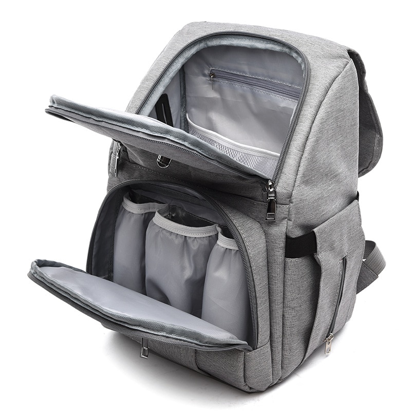 Conjunto de 2 mochilas para mamás, mochila de maternidad, bolsas de pañales de gran capacidad para el cuidado del bebé, resistentes al agua