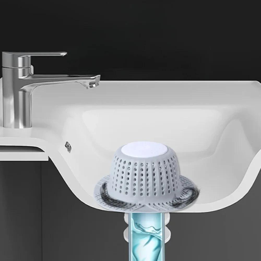 1PC Bathtub Drain Hair Catcher Collapsible Drain Protector for Pop-Up and Regular Drains of Shower Bathtub Tub Bathroom Sink